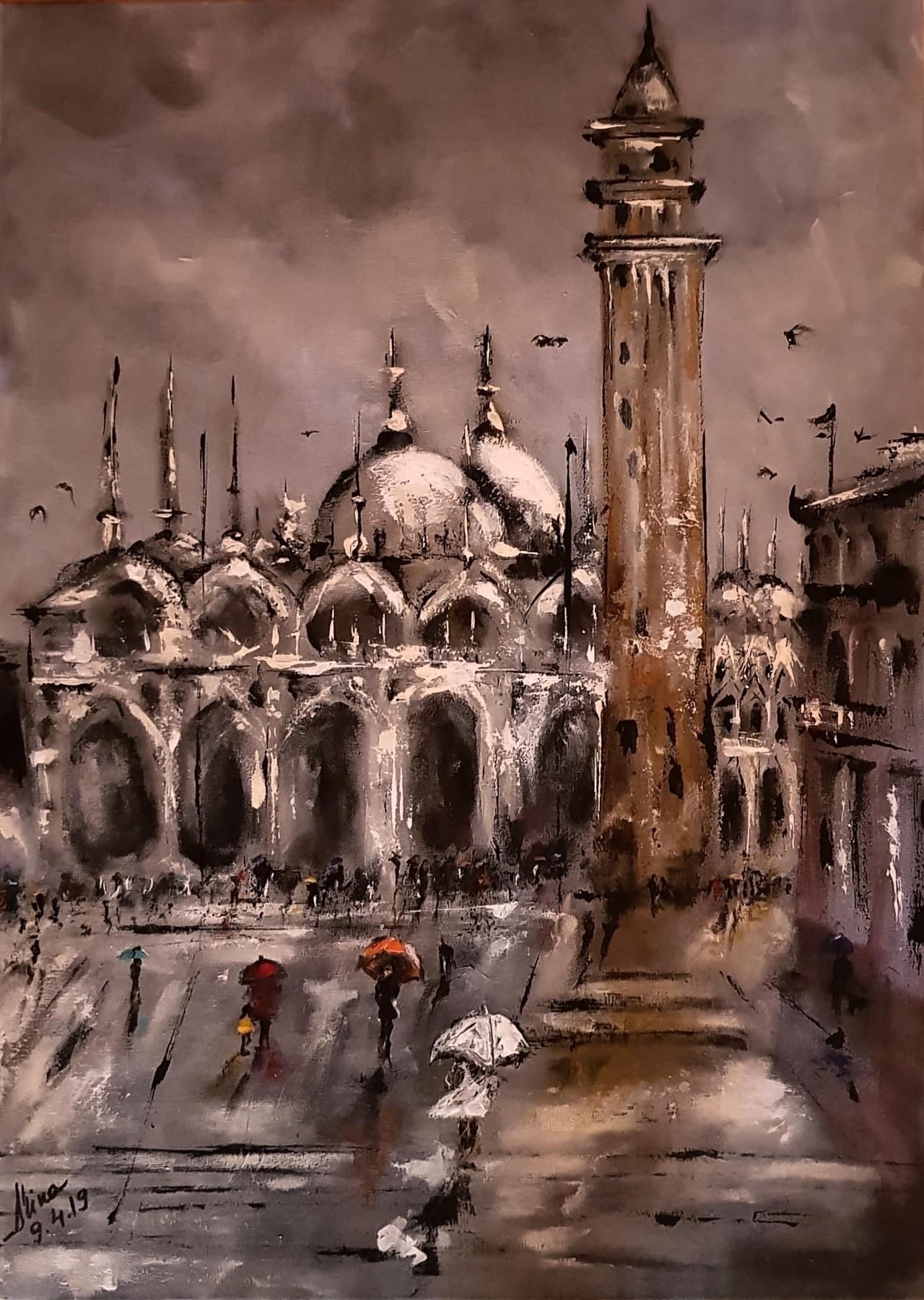 ArteDiAlina.com painting: walking in Venice